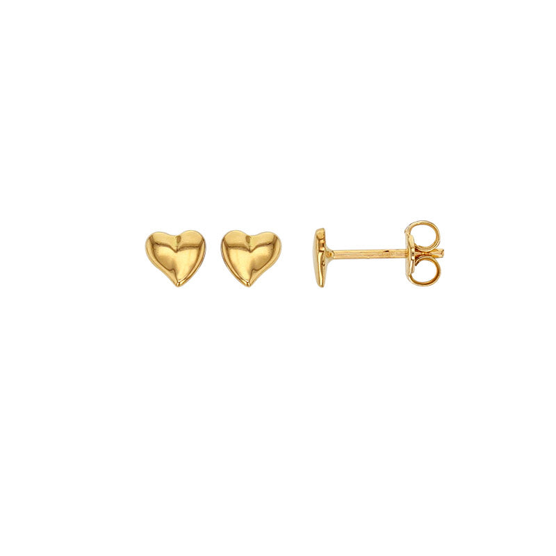 Polished Heart 18kt Gold Earring