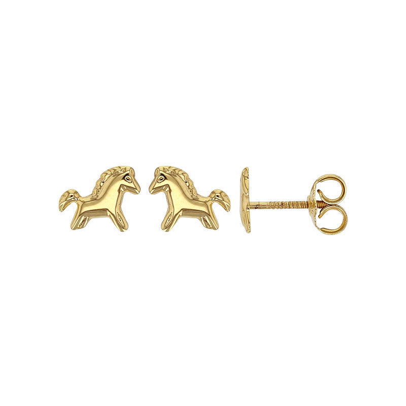 Horse 18kt Gold Earring