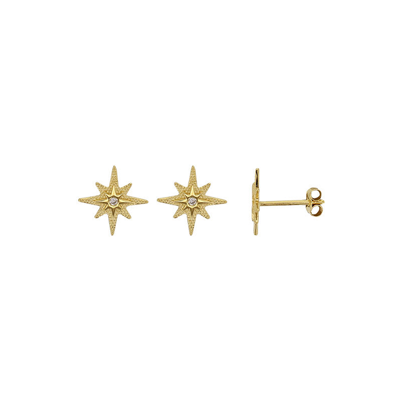 North Star 18kt Gold Earring