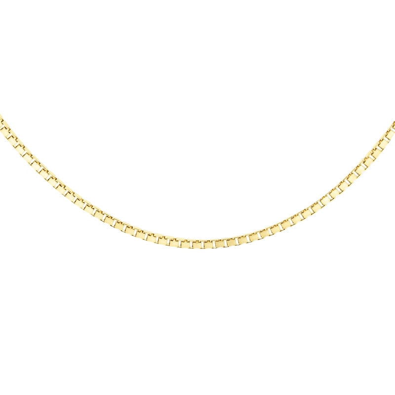 18kt Gold Box Chain 51cms (20") Long - 0.85mm Thick